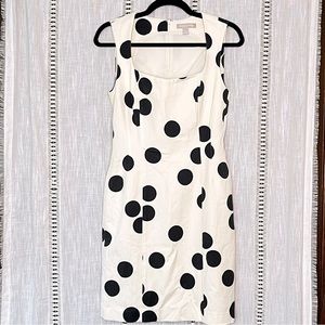 Black & off-white polka dot dress, Banana Republic size 6